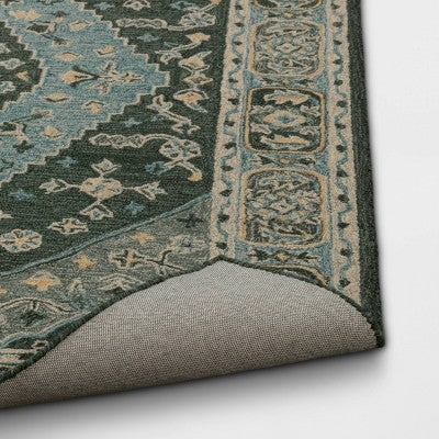 5'x7' Hand Tufted Wool Area Rug Green - Threshold™