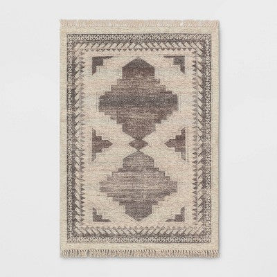 Cromwell Washable Printed Persian Style Rug Tan - Threshold™