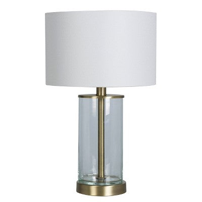 Fillable Accent With USB Table Lamp Brass - Threshold™