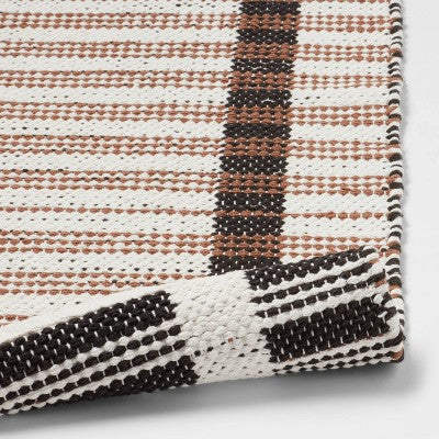 20"x32" Modern Reversible Colorblock Striped Bath Rug - Threshold™