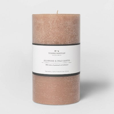 Pillar Ashwood And Palo Santo Candle Tan - Threshold™