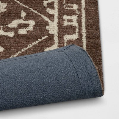 5'x7' Tile Knitted Area Rug Dark Brown - Threshold™