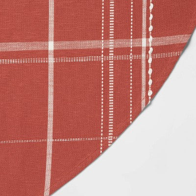 70" Tablecloth Rust Plaid - Threshold™