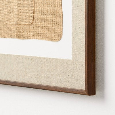 (Set Of 2) 16" X 20" Jute Framed Wall Canvases Walnut - Threshold™ Designed With Studio McGee