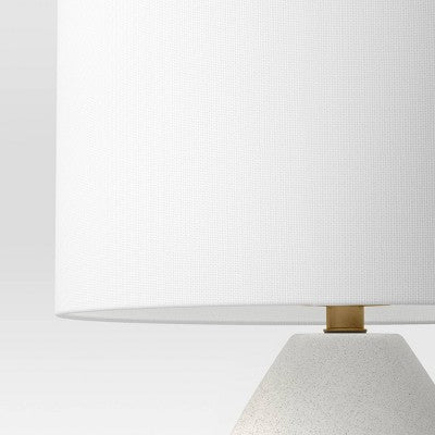 20.5"x12.5" Modern Table Lamp Black/White - Threshold™: Ceramic Base, Linen Shade, UL Listed, No Assembly Required
