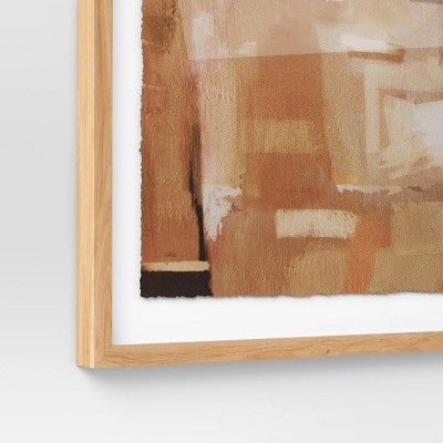 24" X 36" Pieced Abstract Framed Under Plexiglass Wall Poster Print - Threshold™ Designed With Studio McGee
