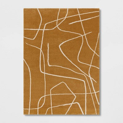 Abstract Lines Rug Mustard - Threshold™