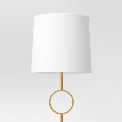 Metal Ring Floor Lamp Brass (Includes LED Light Bulb) - Threshold™