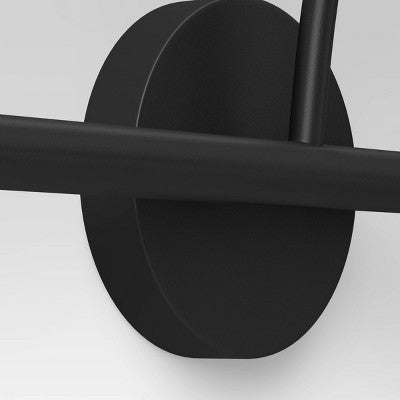 3-Light Industrial Glass Chandelier Matte Black - Threshold™