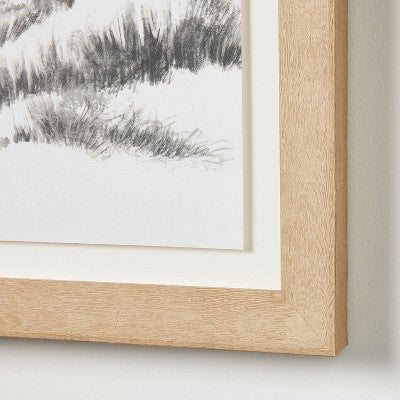 47"x24" Grassy Beach Dune Floated Paper Framed Under Plexiglass Wall Art - Threshold™ Designed With Studio McGee: Modern Lithograph