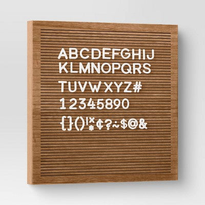 14"x 14" Wood Letter Board Brown - Threshold™