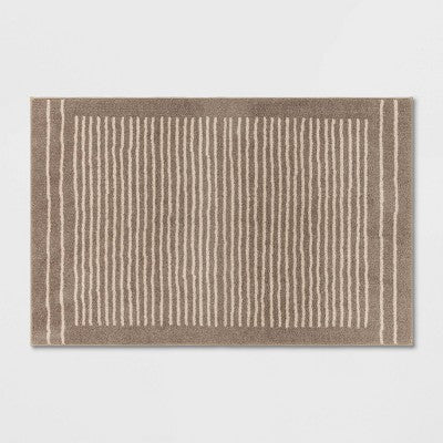 2'6"x4' Washable Knitted Stripe Accent Rug - Threshold™