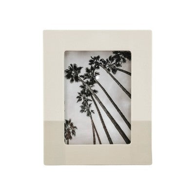 Stoneware Single Image Frame With Hand Painted Finish Cream - Threshold™