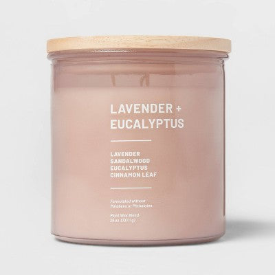 Glass Jar Lavender And Eucalyptus Candle - Threshold™
