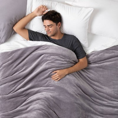 55"x80" Microplush Weighted Blanket With Removable Cover - Threshold™