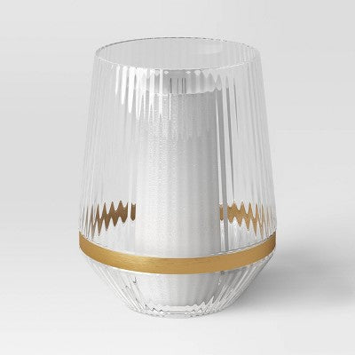 Large Luxe Glass Hurricane Holder - Threshold™