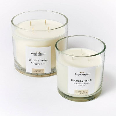Clear Glass Cypress & Juniper Candle White - Threshold™ Designed With Studio McGee