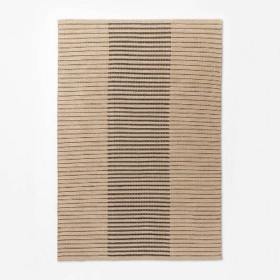 Reseda Hand Woven Striped Jute Cotton Area Rug Black - Threshold™ Designed With Studio McGee