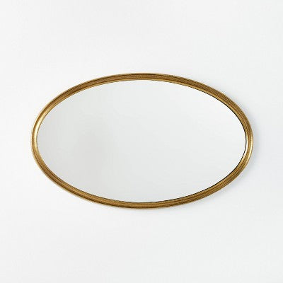 Cast Oval Decorative Wall Mirror Gold - Threshold™ Designed With Studio McGee