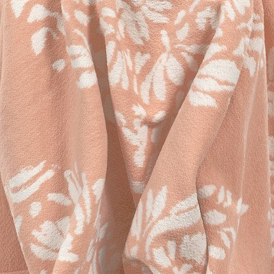 Medallion Jacquard Knit Throw Blanket With Tassels Coral - Threshold™