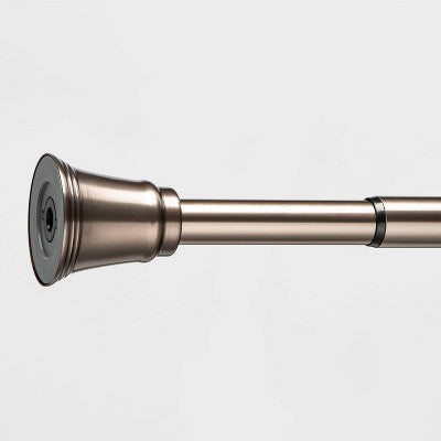  66"-120" Dual Mounted Indoor/Outdoor Tension Window Rod Light Gray - Threshold™