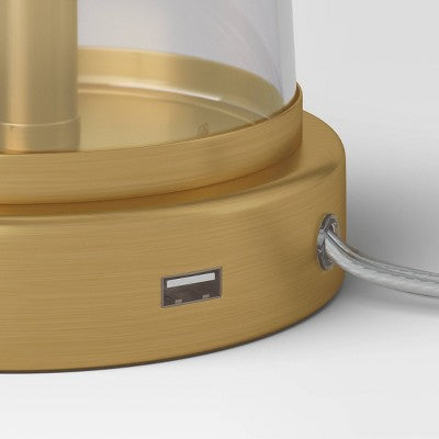 Tapered Fillable Table Lamp With USB (Includes LED Light Bulb) - Threshold™