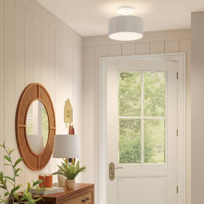  Metal Semi Flush Mount White - Threshold™