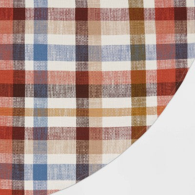  70" Round Plaid Woven Cotton Tablecloth - Threshold™