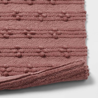  20"x30" Dotted Striped Bath Rug Mauve - Threshold™