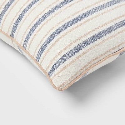  Woven Striped With Plaid Reverse Throw Pillow - Threshold™