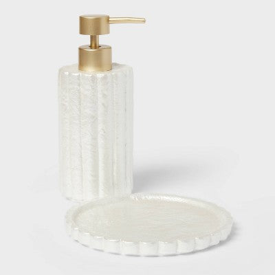  Fluted Capiz Tray - Threshold™