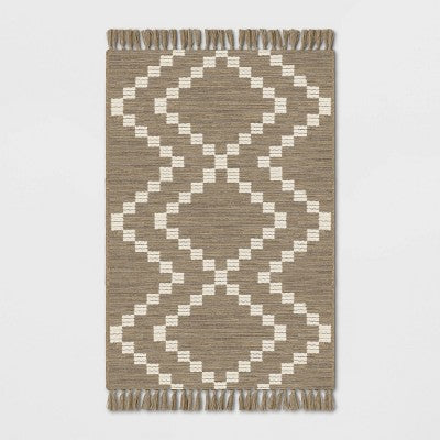  Check Diamonds Outdoor Rug Tan - Threshold™