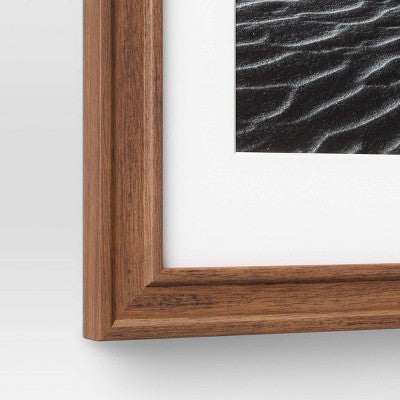  Wood Matted Wall Frame Midtone Woodgrain - Threshold™