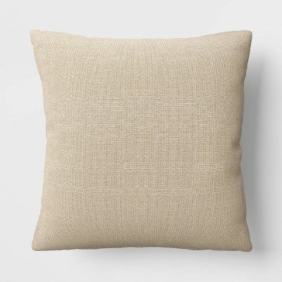  Textured Linen Striped Throw Pillow Neutral - Threshold™