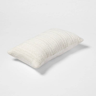  Oversized Textural Woven Throw Pillow Cream - Threshold™