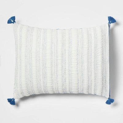  Reversible Matelassé Stitched Stripe Quilt Sham - Threshold™