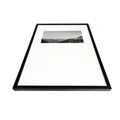  18" X 24" B&W Layered Landscape Weighted Mat Framed Wall Print - Threshold™ Designed With Studio McGee