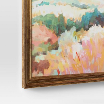  24"x30" Colorful Landscape Canvas Board Framed Art - Threshold™