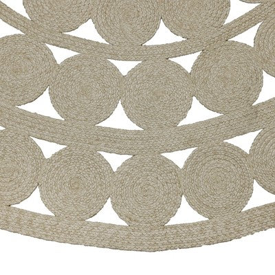  8' Round Ornate Braided Outdoor Rug Neutral - Threshold™