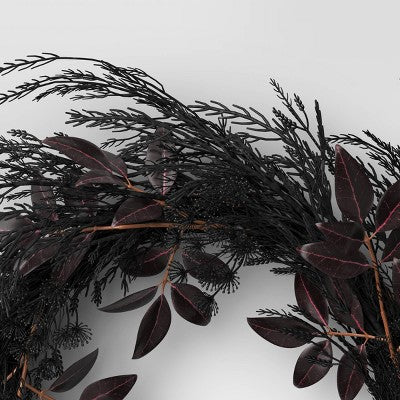  Halloween Grass And Leaf Wreath - Threshold™