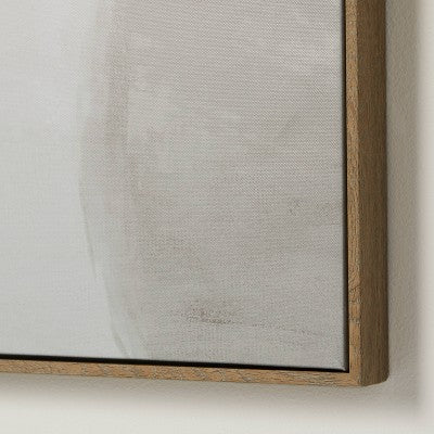  24" X 30" Neutral Abstract Lines Framed Canvas - Threshold™ Designed With Studio McGee