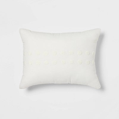  8pc Tufted Broken Stripe Comforter Bedding Set White - Threshold™