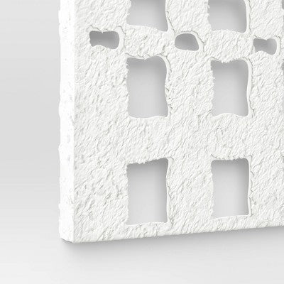  30" X 22" Metal And Paper Pulp Geometric Wall Sculpture Off-White - Threshold™