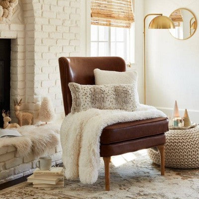  Cloverly Chunky Knit Pouf - Threshold