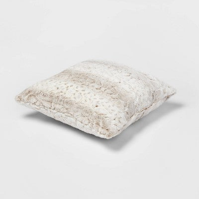  Snow Leopard Ombre Faux Fur Throw Pillow - Threshold™