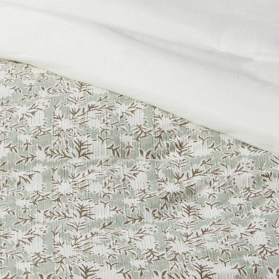  8pc Printed Floral With Border 8pc Comforter Set Green - Threshold™
