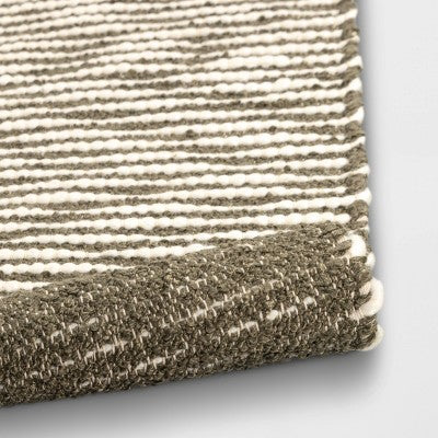  2'x3' Striped Accent Rug Olive Green - Threshold™