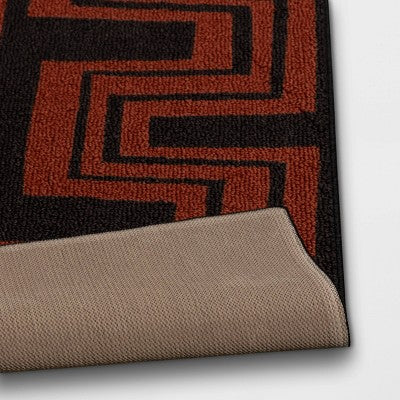  Geometric Area Rug Orange/Black - Threshold™