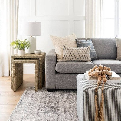  Millcreek Distressed Vintage Persian Rug Charcoal - Threshold™ Designed With Studio Mcgee