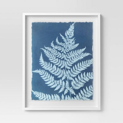  (Set Of 2) 16" X 20" Float Mount Plant Print Framed Wall Poster Set White - Threshold™
